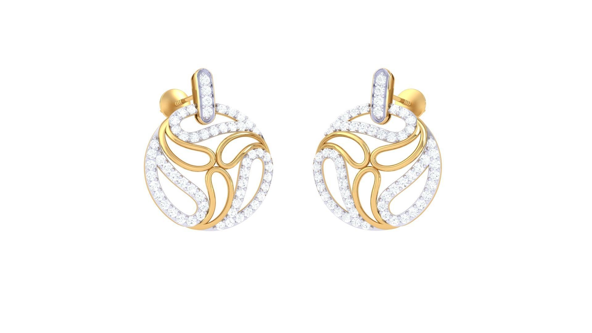 Studs Earrings - 5 3D print model_1