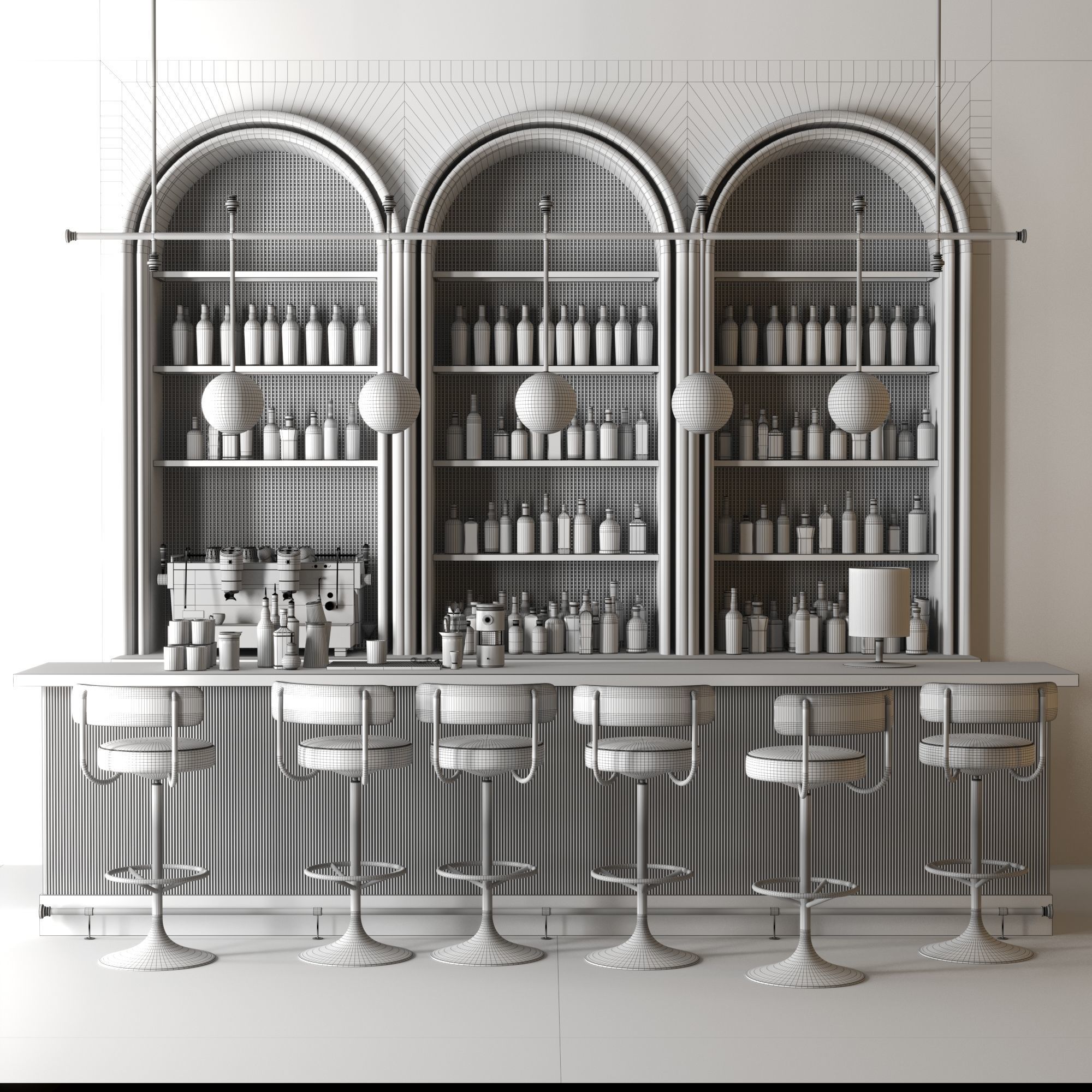 Golden Bar 3D model_4