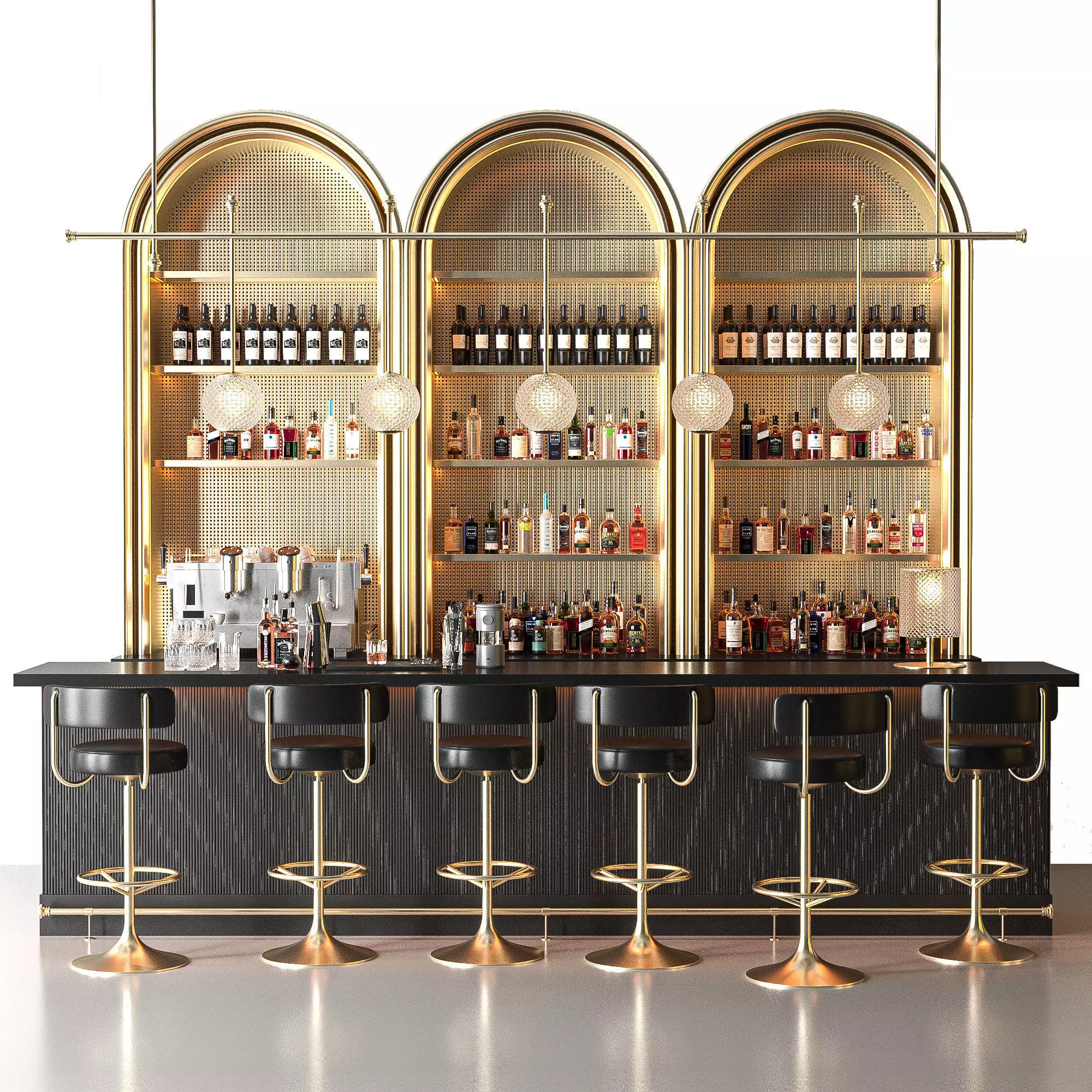Golden Bar 3D model_0