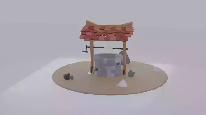 Water Well-Low Poly