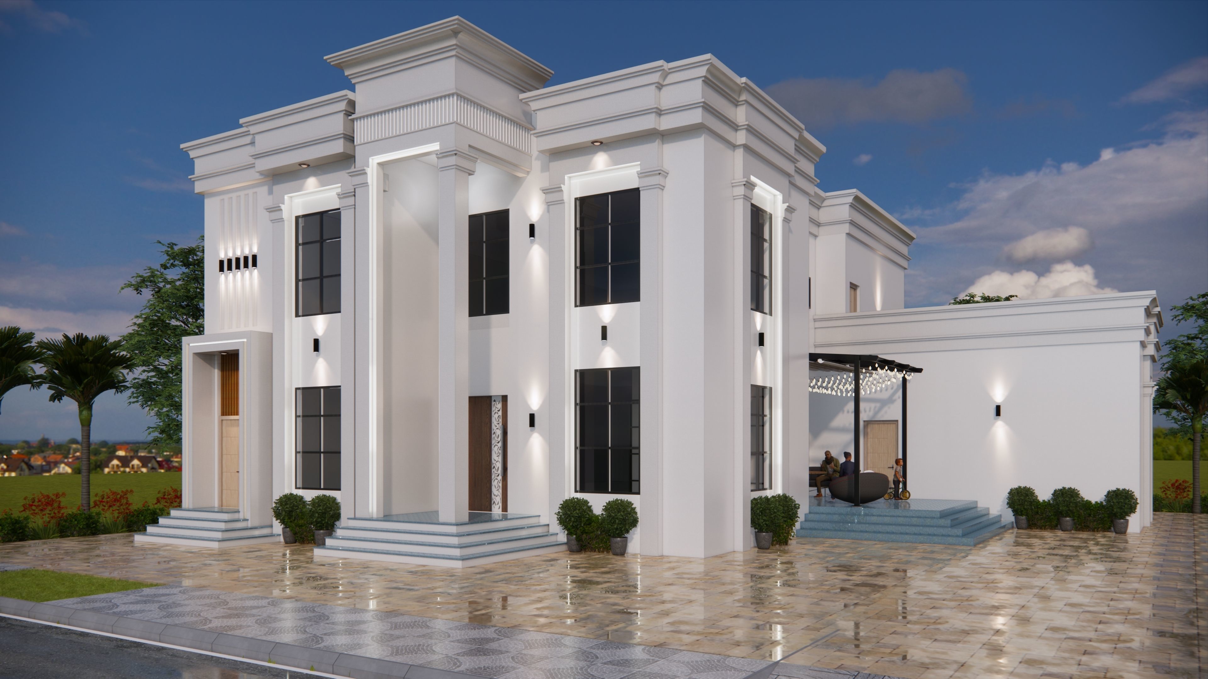 modern villa oman 3D model_1