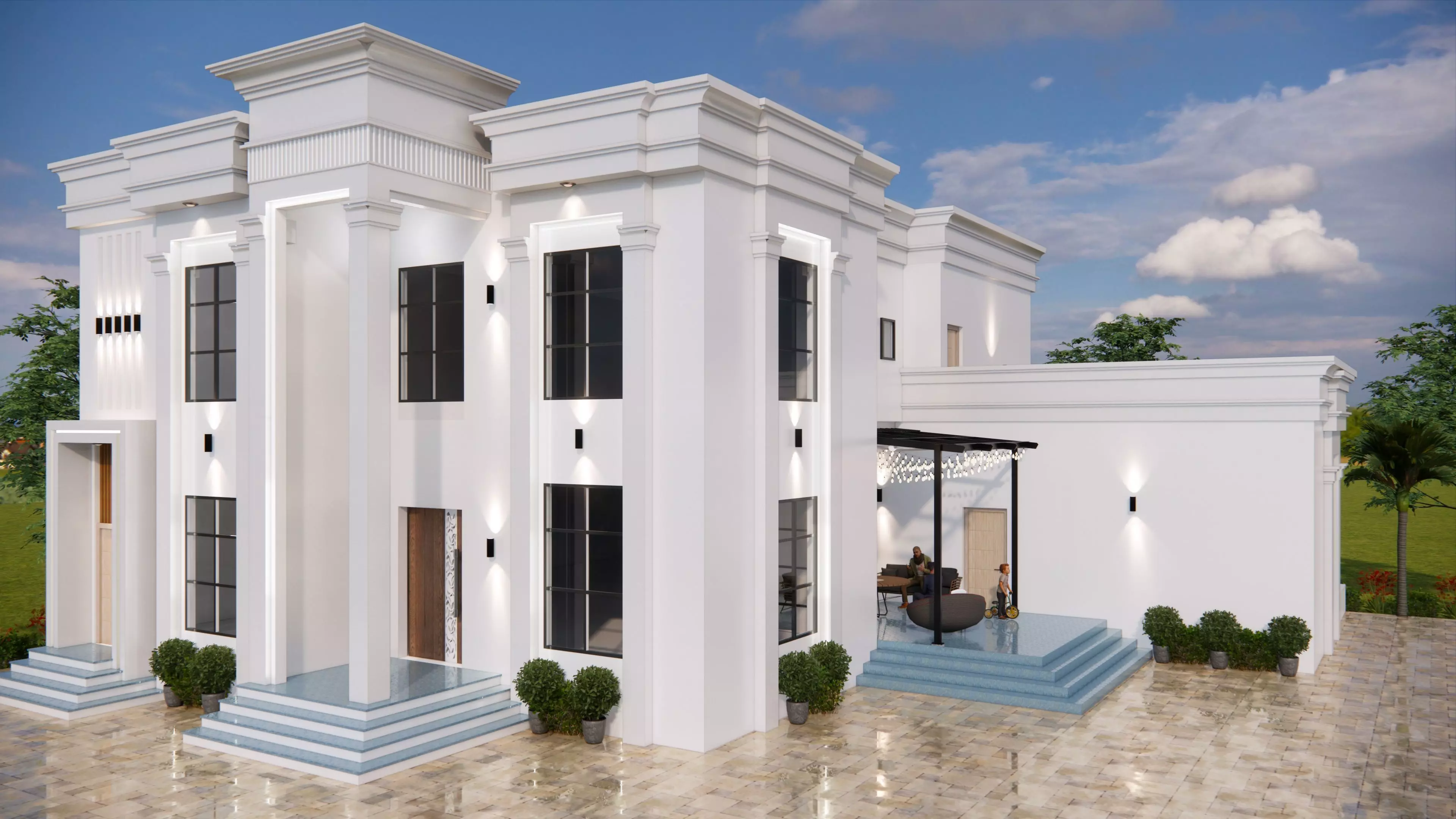 modern villa oman 3D model_0