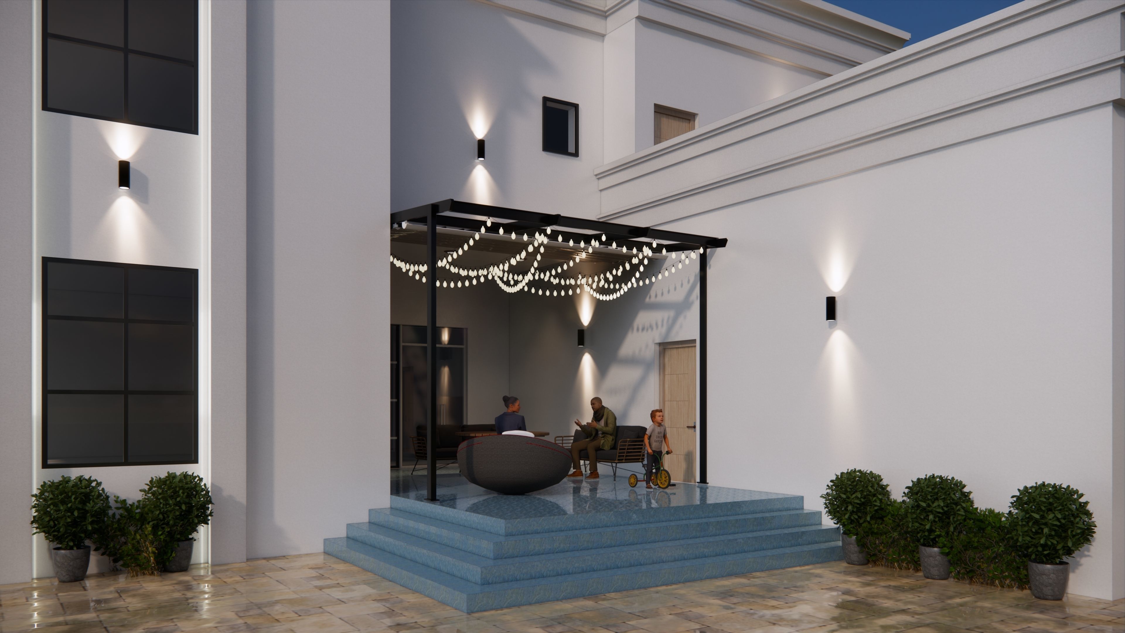 modern villa oman 3D model_3