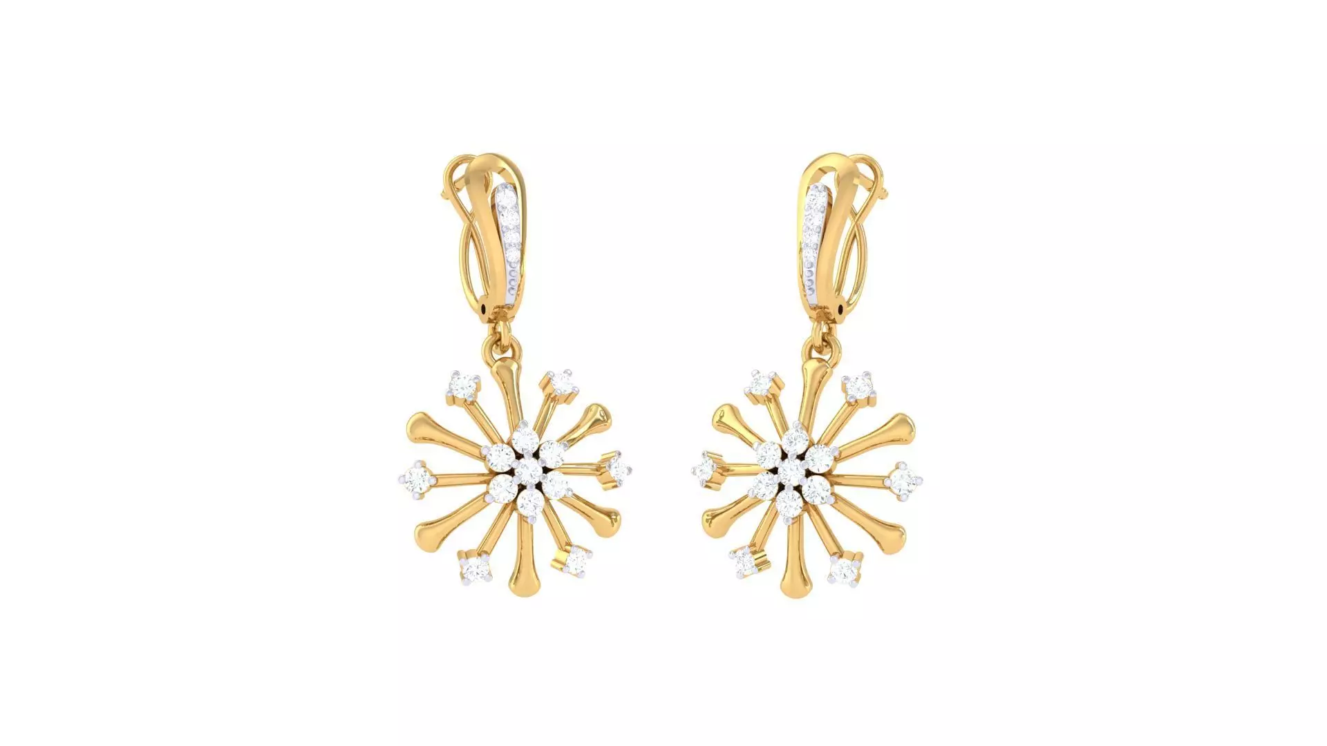 Hoops - Huggies Earrings - 19 3D print model_0