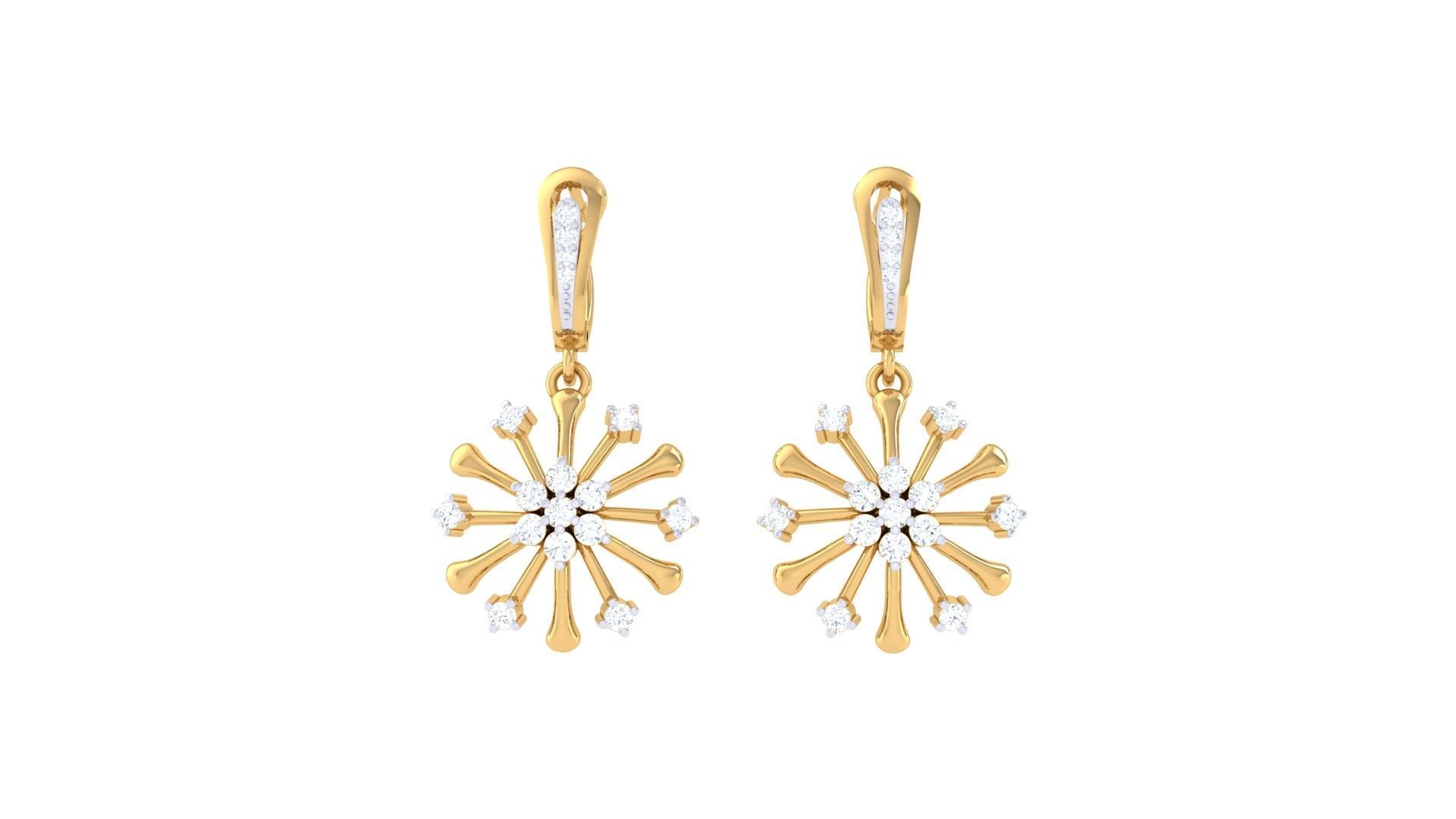 Hoops - Huggies Earrings - 19 3D print model_2