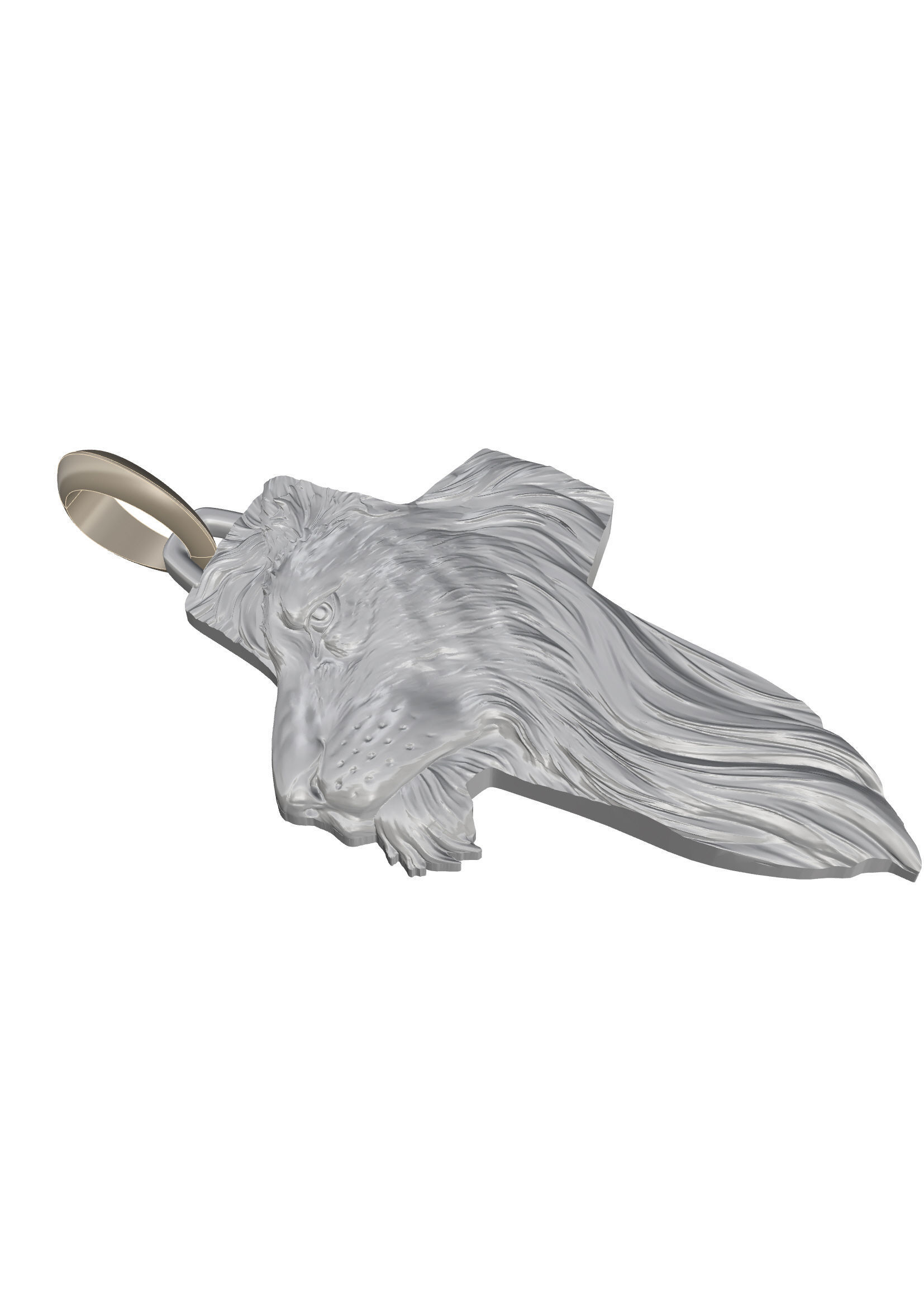 Pendant Lion Cross 3D print model_13