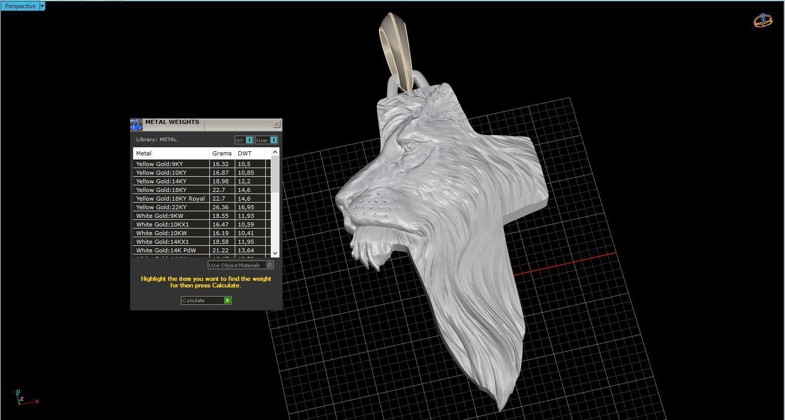 Pendant Lion Cross 3D print model_15