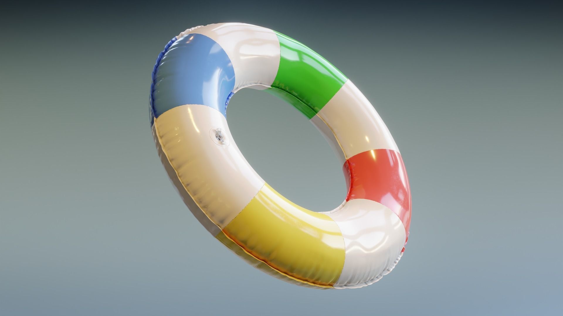 Swimming Ring - Colorful Low-poly 3D model_4