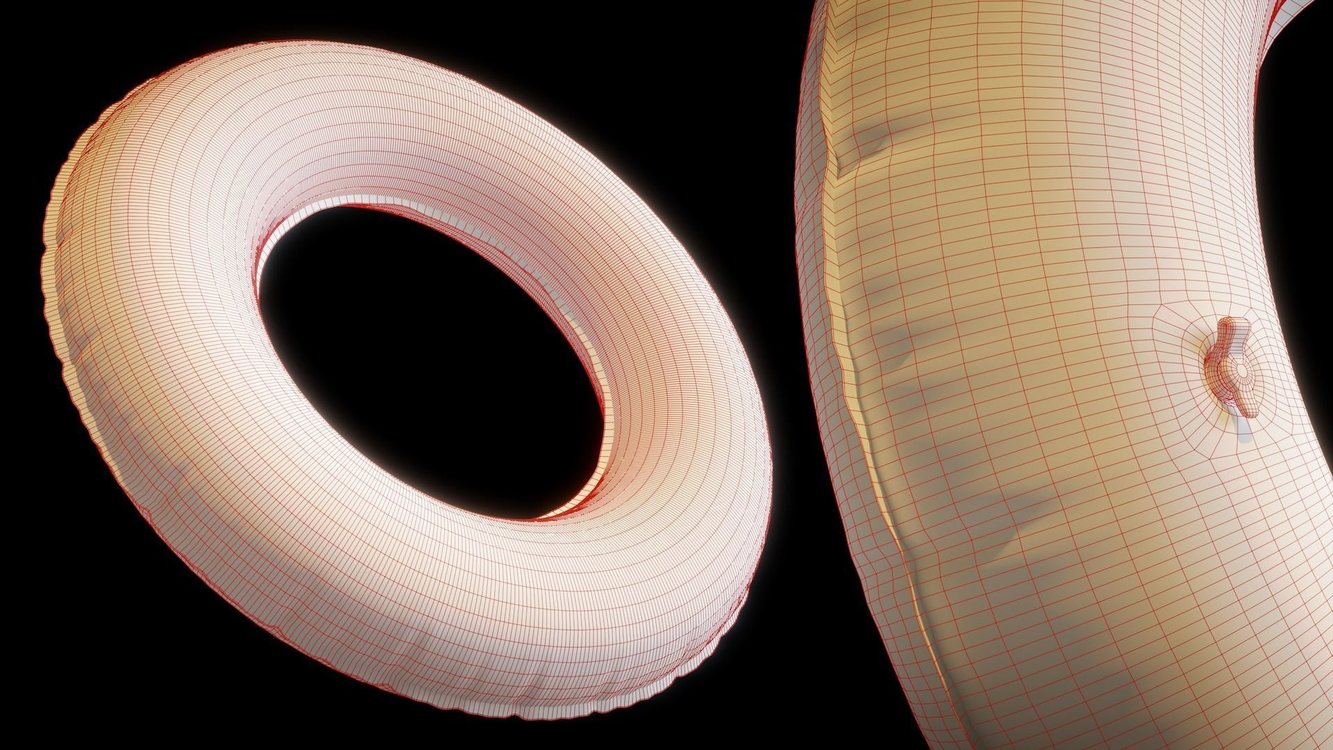 Swimming Ring - Colorful Low-poly 3D model_5