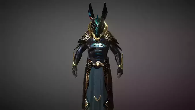 Anubis Low-poly 3D model