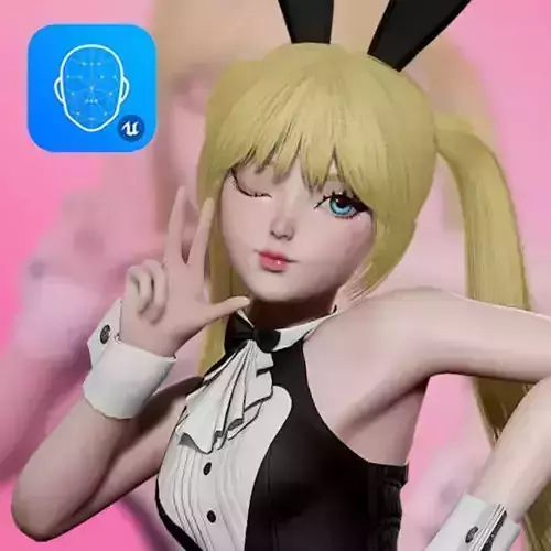Bunny Girl Low-poly 3D model