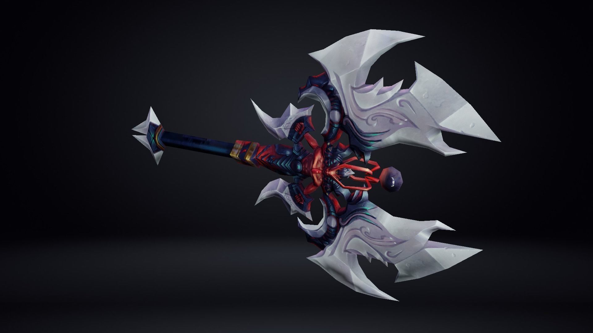 Futuristic Axe Low-poly 3D model_13