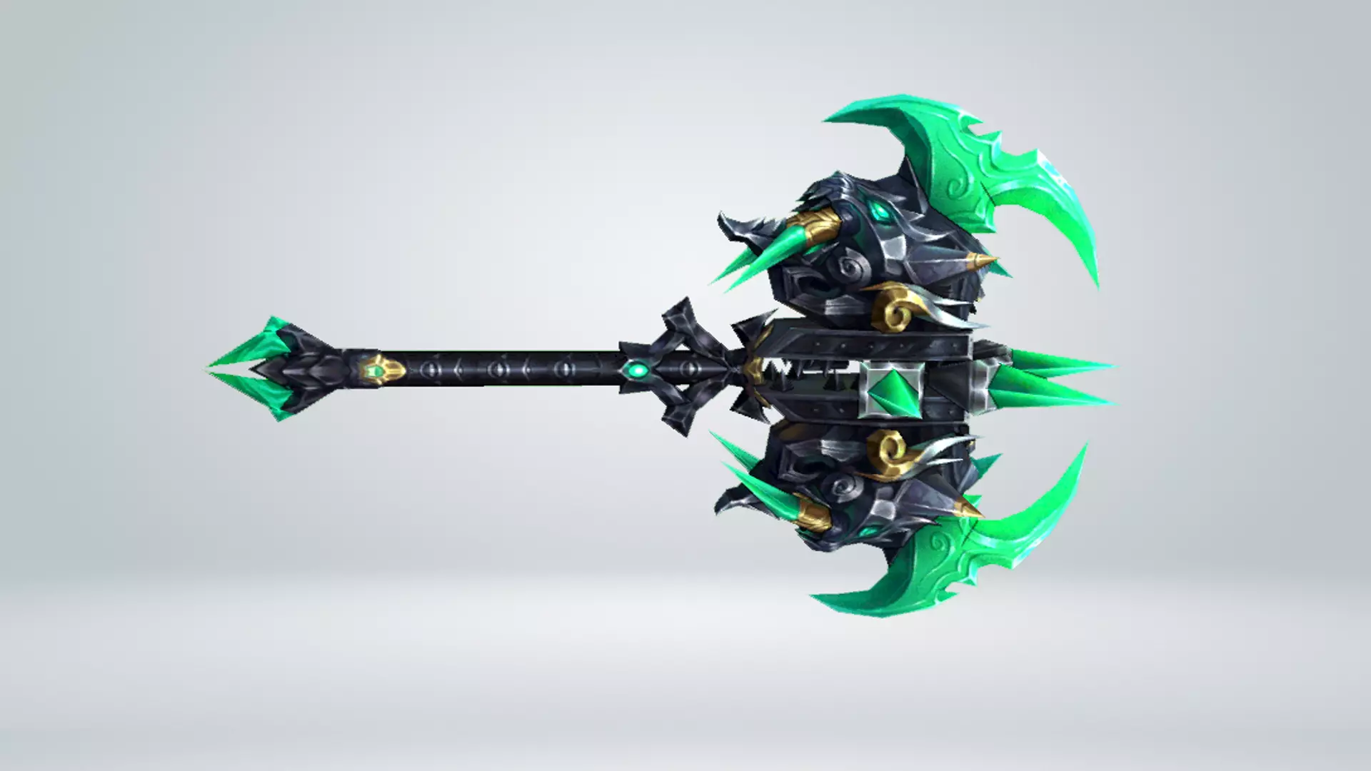 Futuristic Axe Low-poly 3D model_0