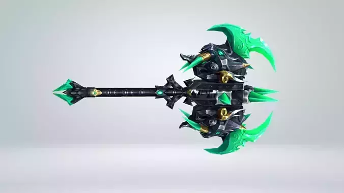Futuristic Axe Low-poly 3D model