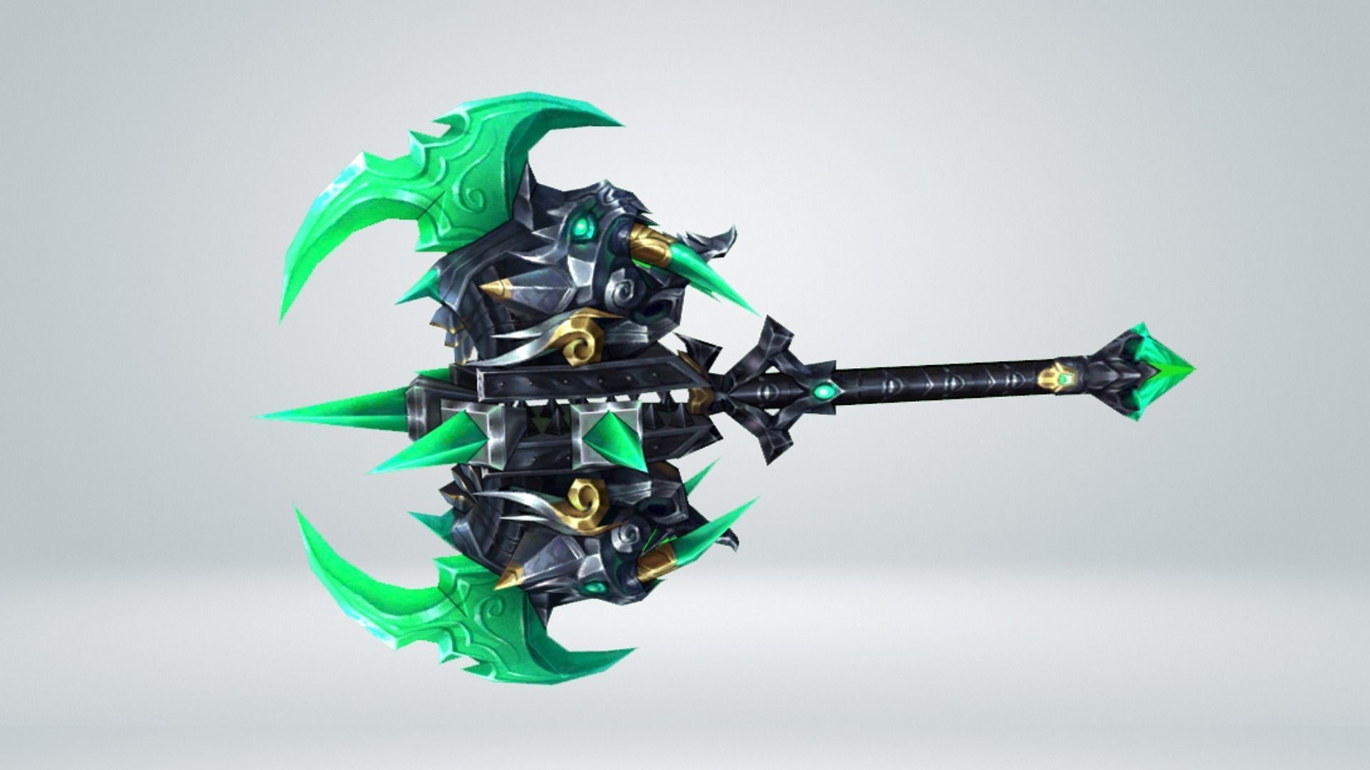 Futuristic Axe Low-poly 3D model_8