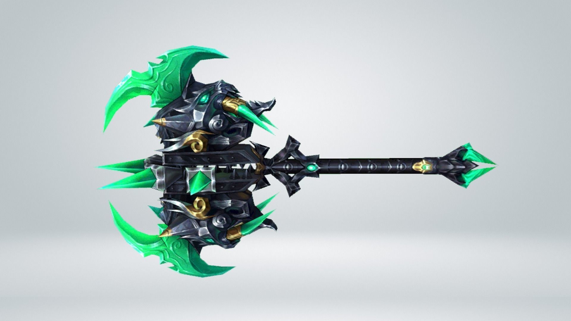 Futuristic Axe Low-poly 3D model_7