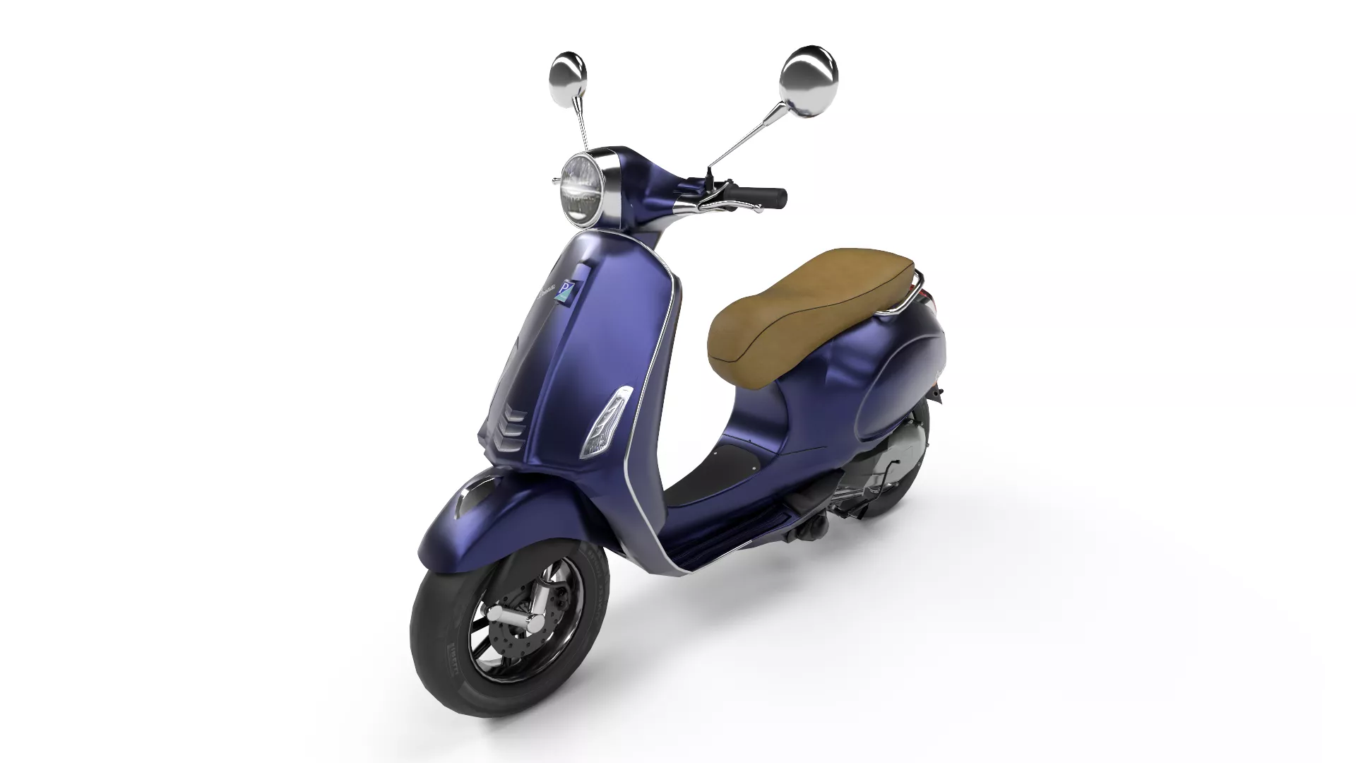 Vespa - Blue Energico Low-poly 3D model
