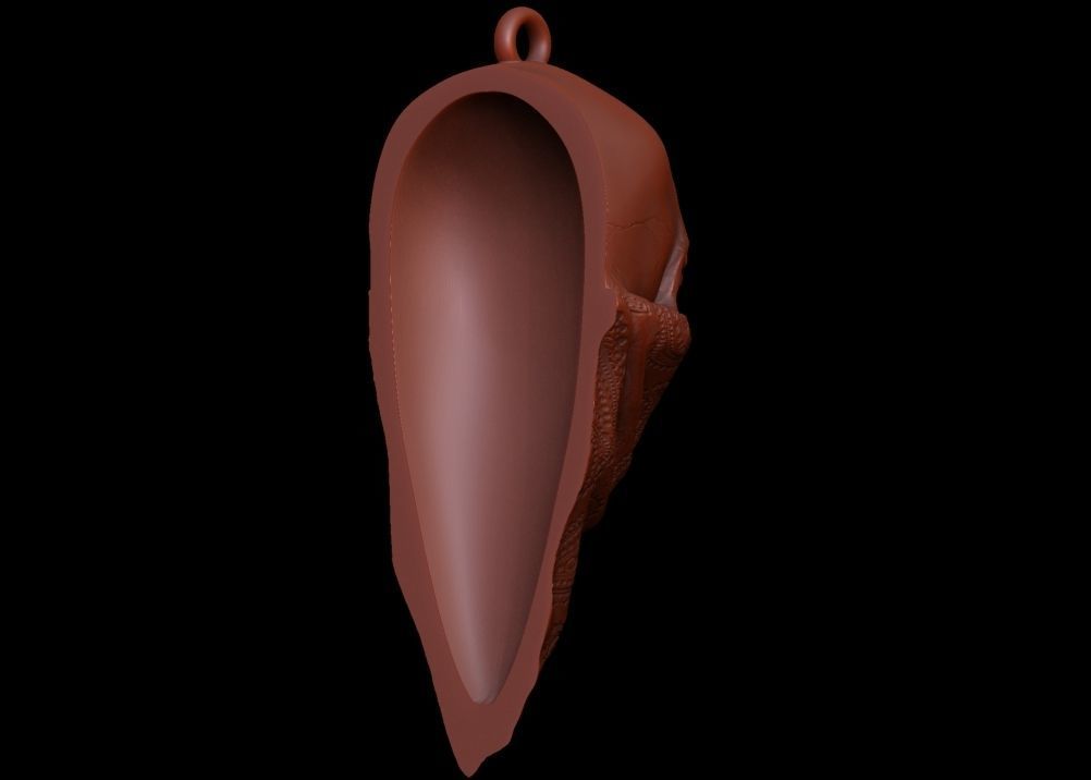 Bandit Skull Pendant 3D print model_15