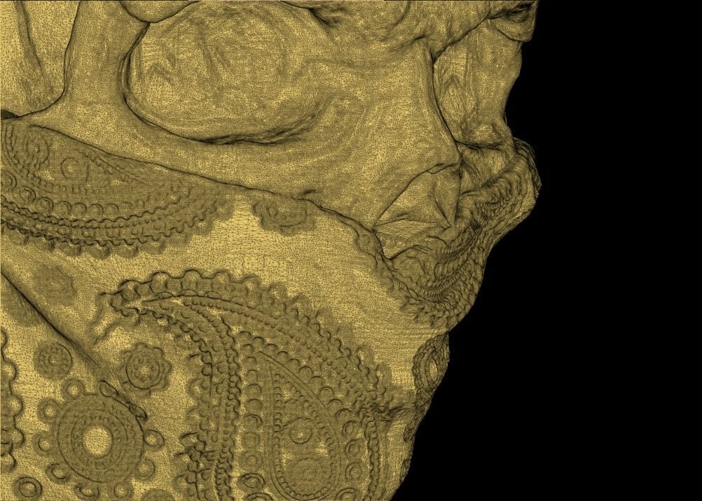 Bandit Skull Pendant 3D print model_16