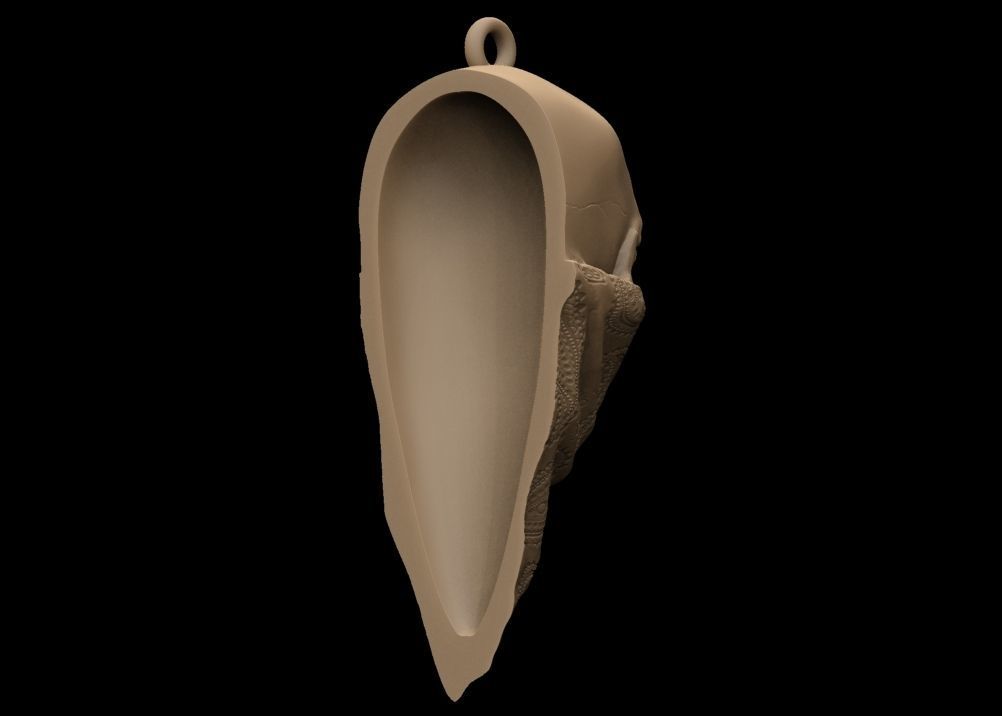 Bandit Skull Pendant 3D print model_5