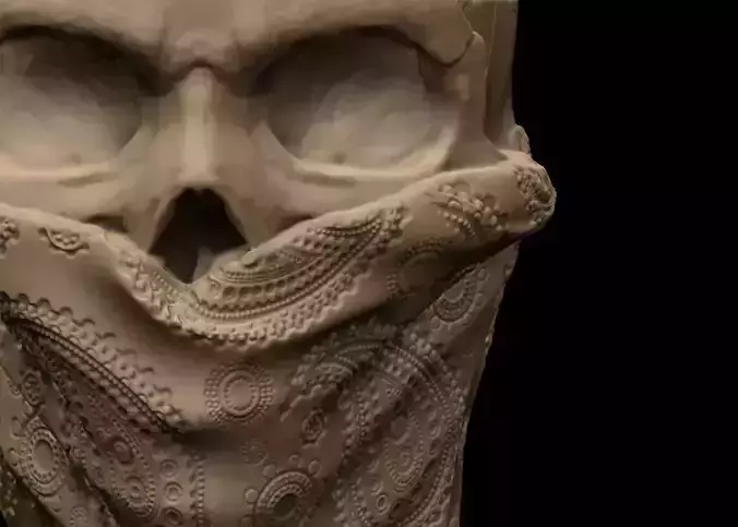 Bandit Skull Pendant 3D print model