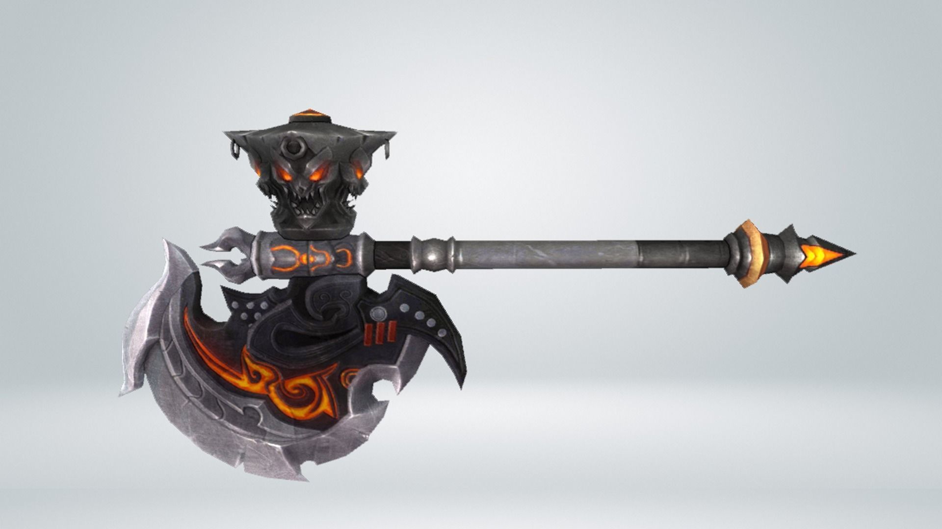 Futuristic Axe Low-poly 3D model_2