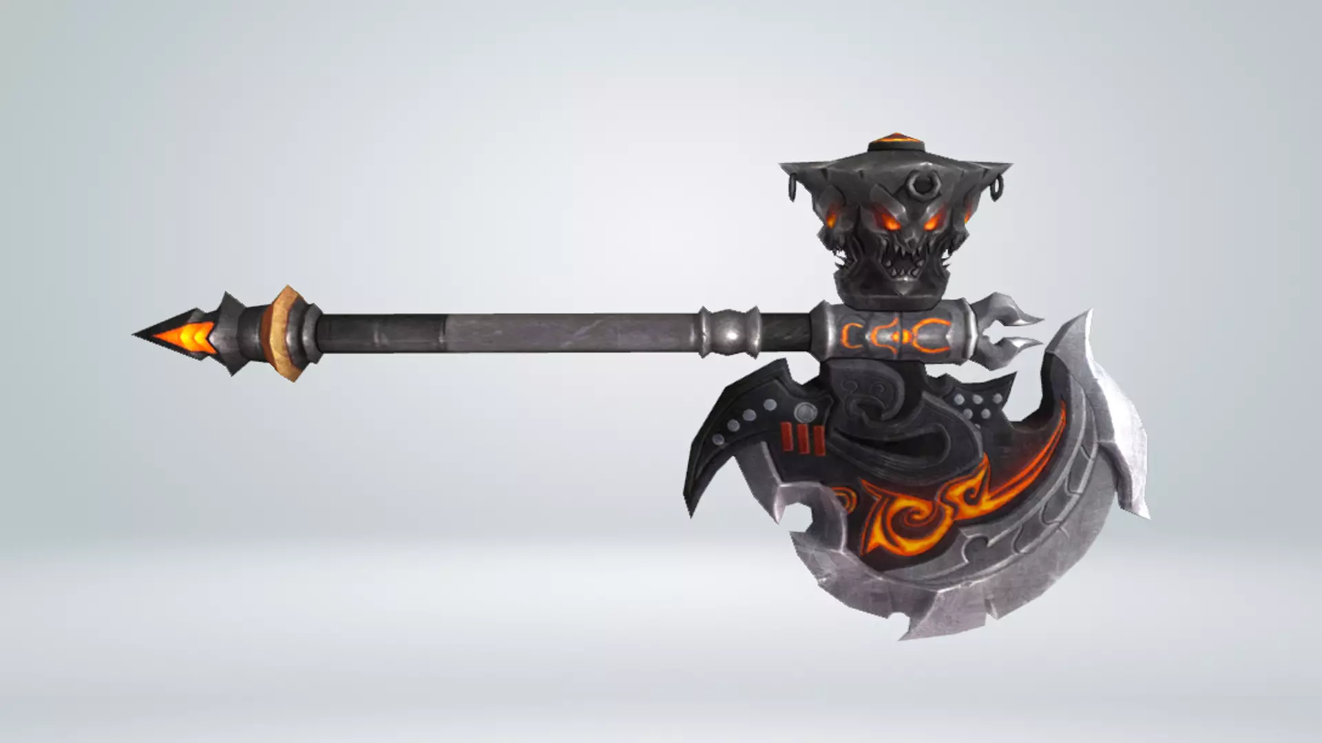 Futuristic Axe Low-poly 3D model_0