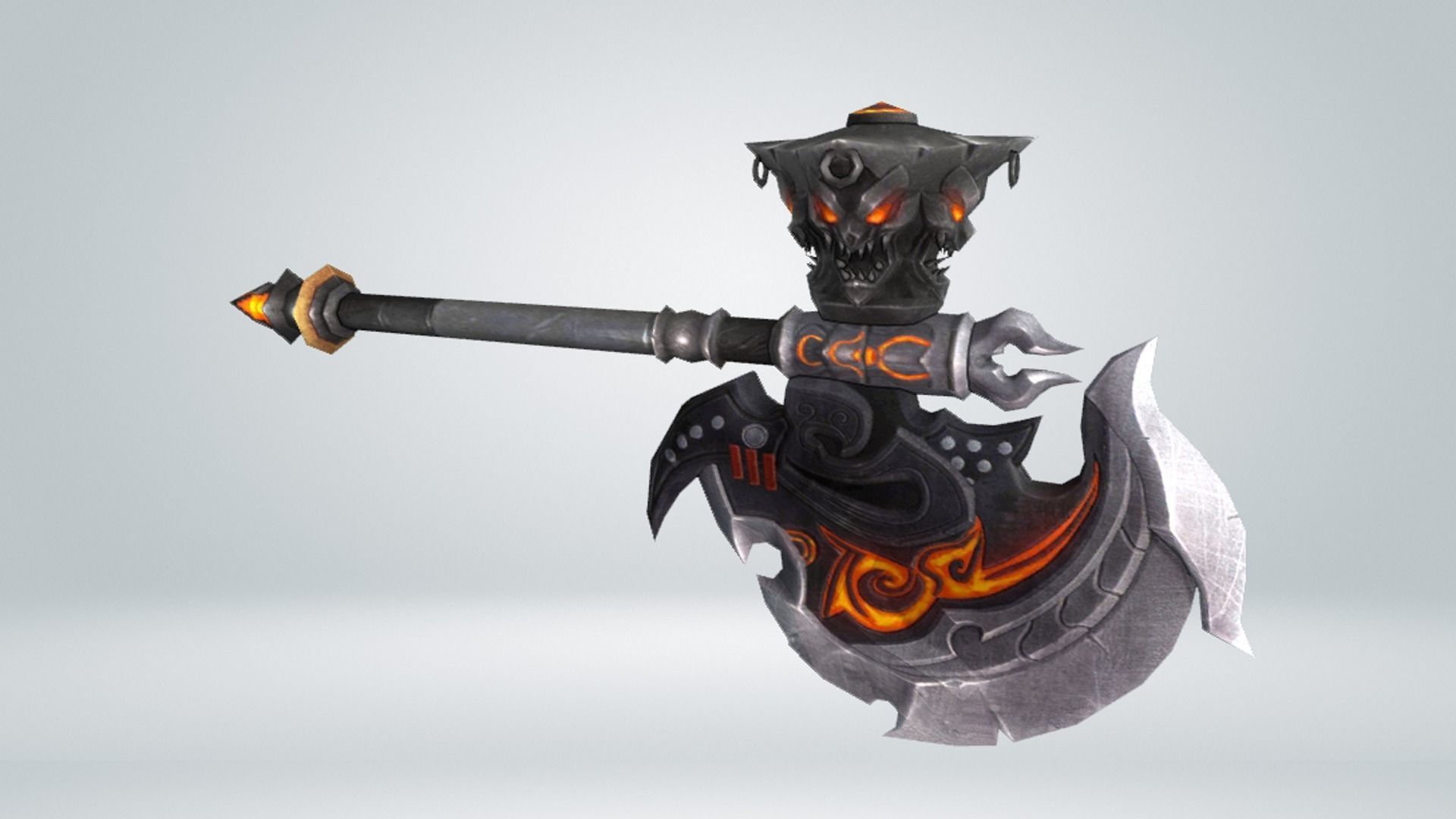 Futuristic Axe Low-poly 3D model_1