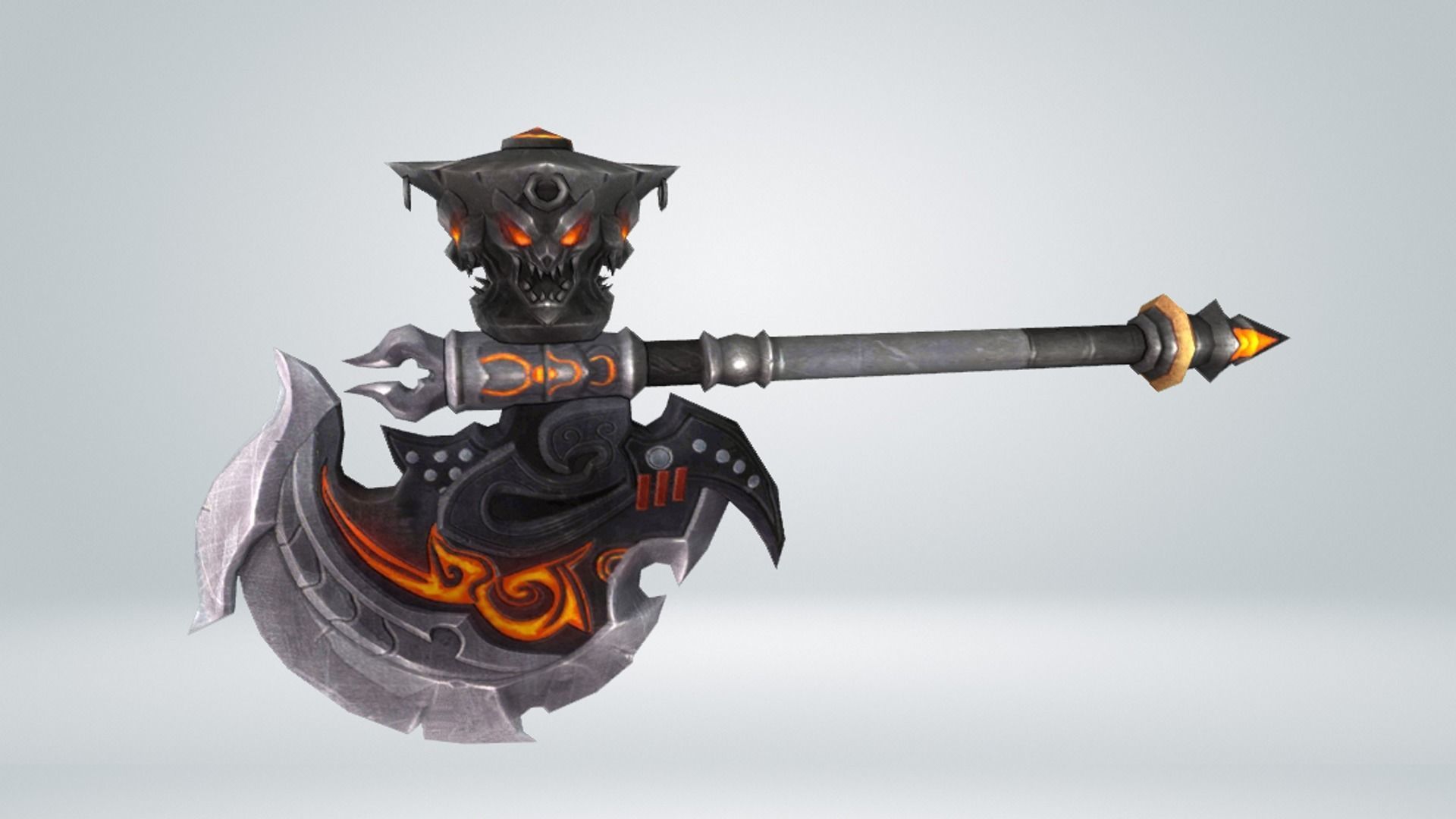 Futuristic Axe Low-poly 3D model_8