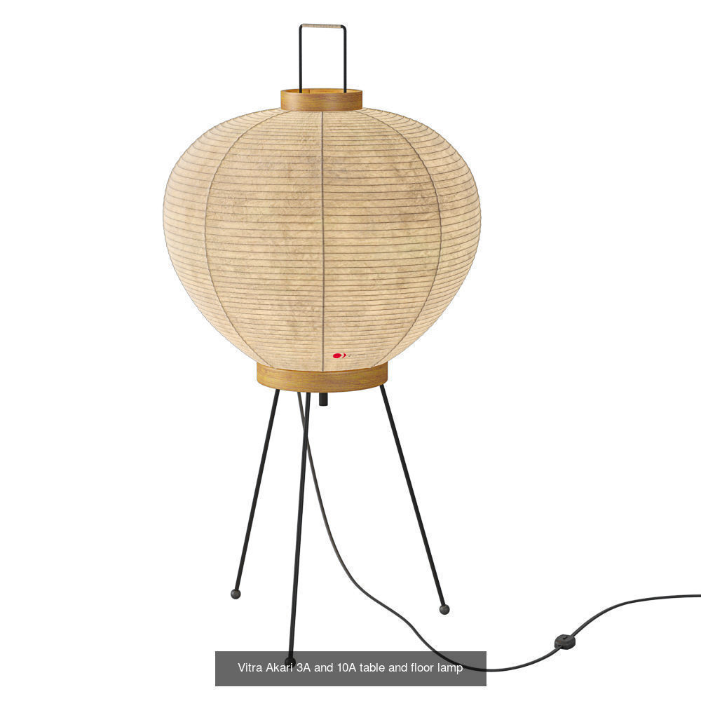Vitra paper Lamps 3 in 1 3D Model Collection_3