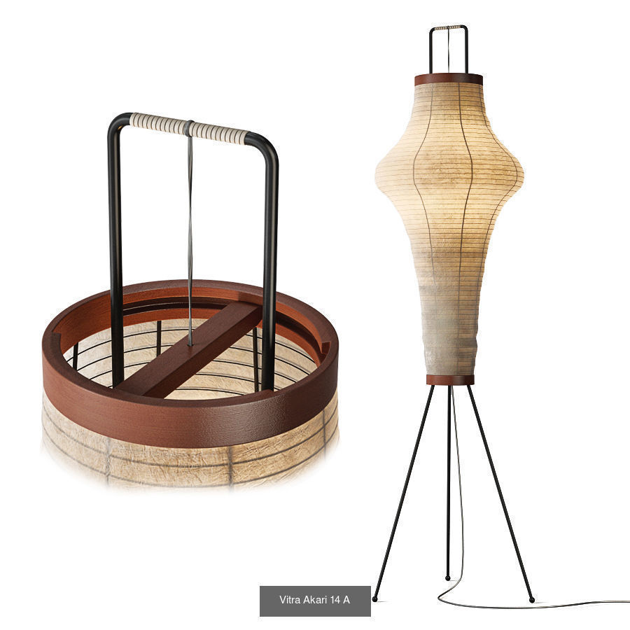 Vitra paper Lamps 3 in 1 3D Model Collection_1