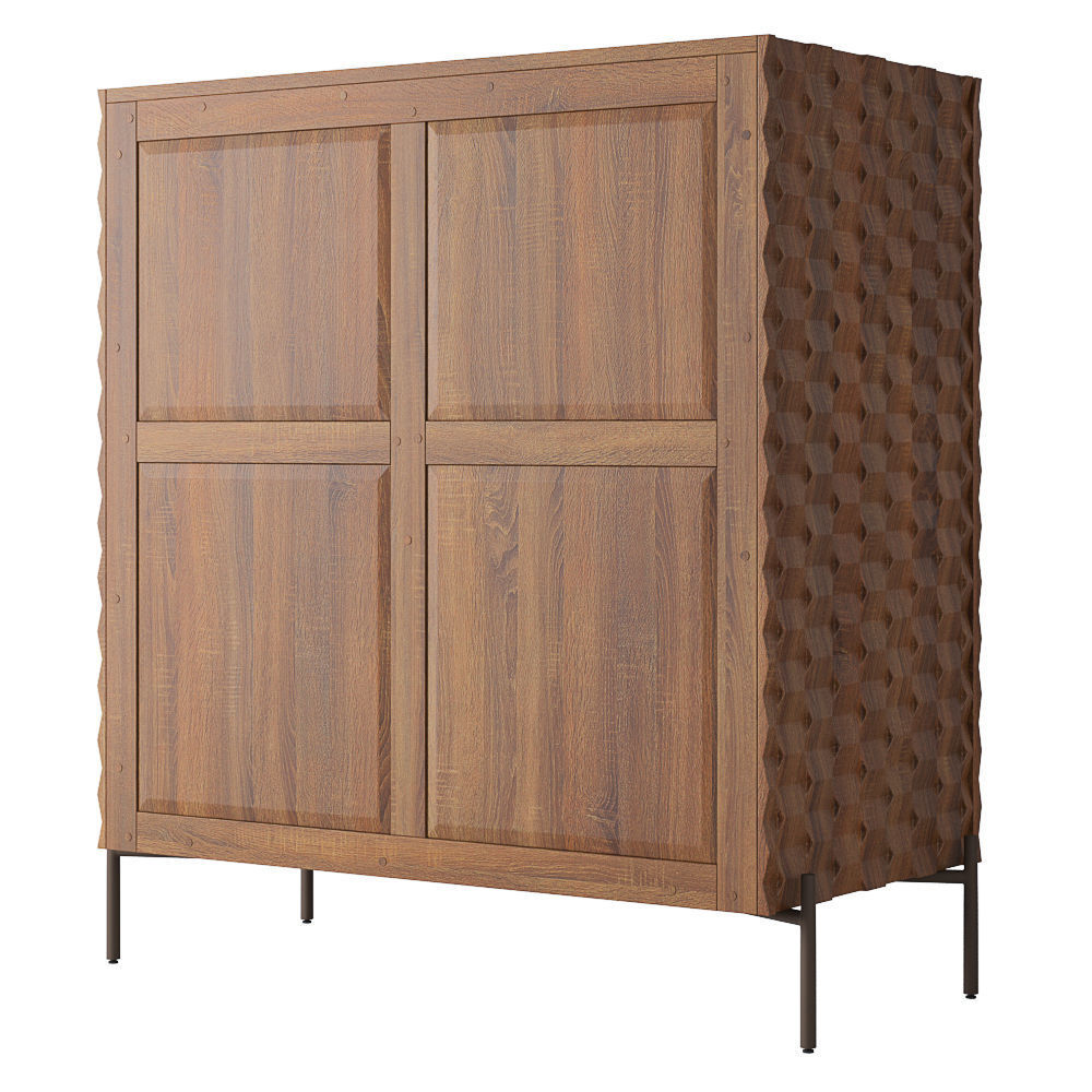 Crate and Barrel Raffael Carved drawers 3D Model Collection_10