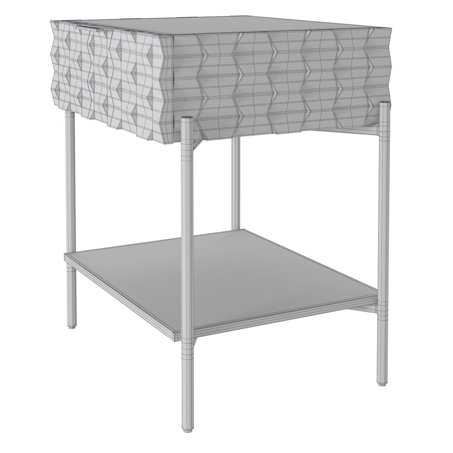 Crate and Barrel Raffael Carved drawers 3D Model Collection_20