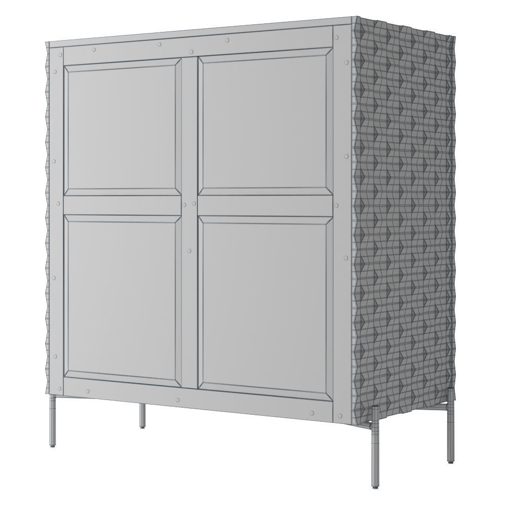 Crate and Barrel Raffael Carved drawers 3D Model Collection_16