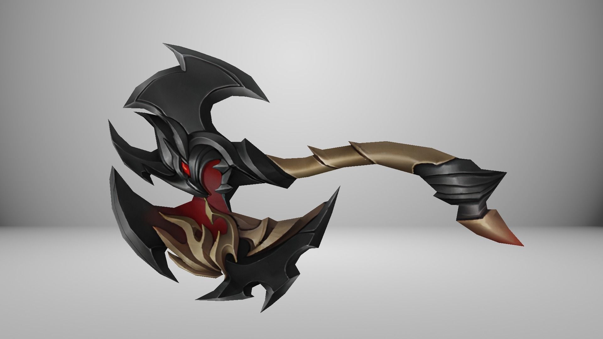 Futuristic Axe Low-poly 3D model_7
