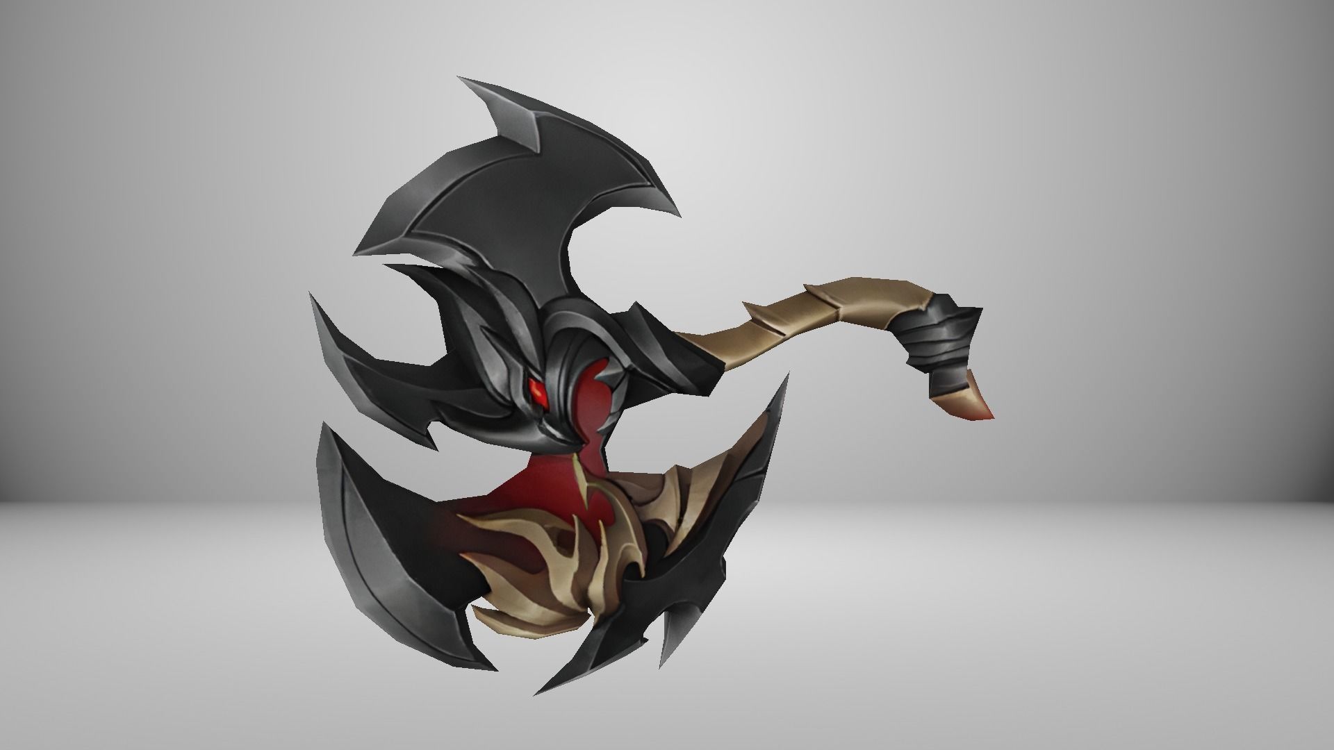 Futuristic Axe Low-poly 3D model_8