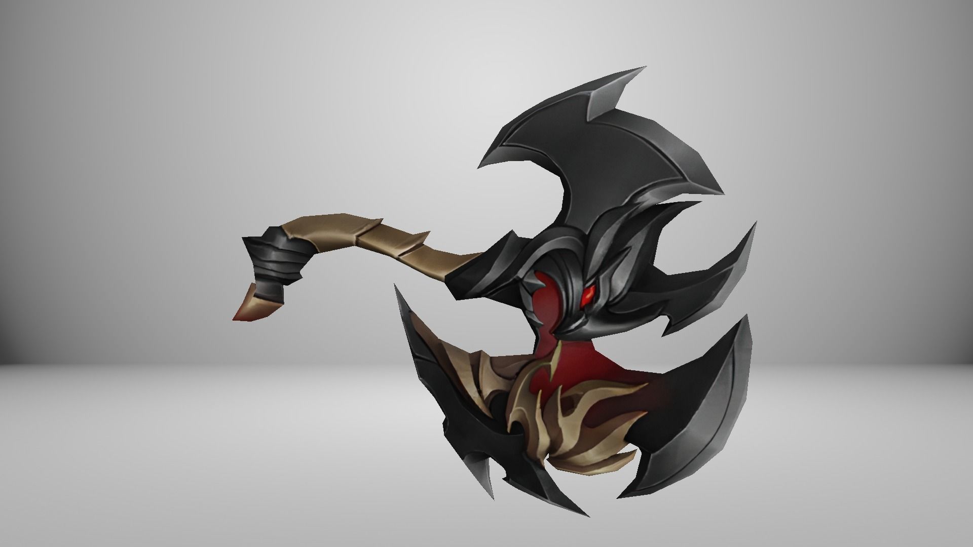 Futuristic Axe Low-poly 3D model_6