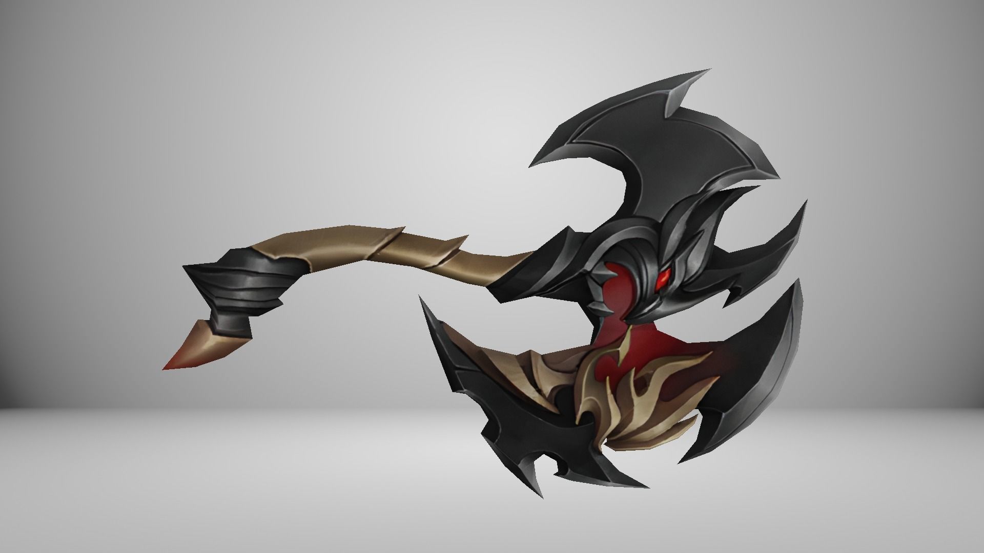 Futuristic Axe Low-poly 3D model_10