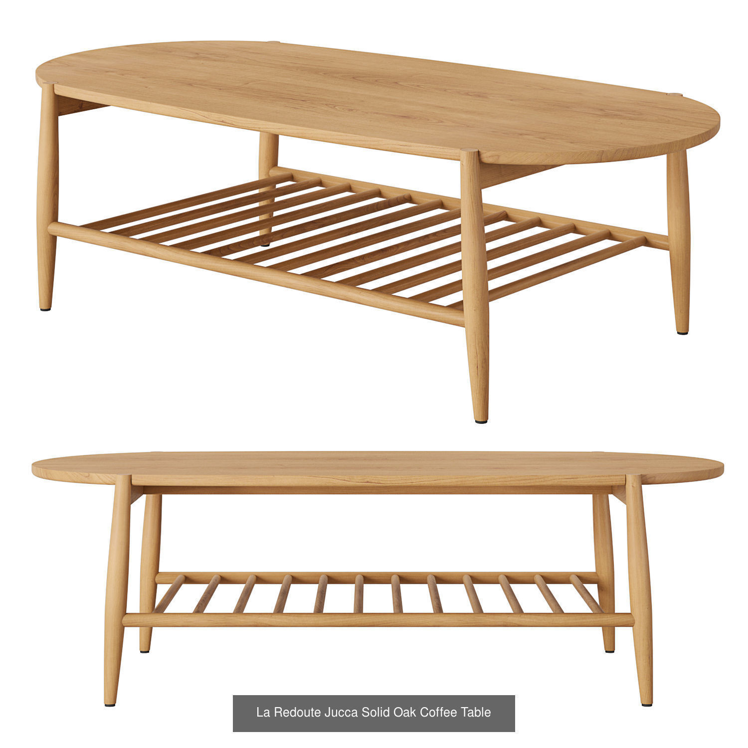 La Redoute Jucca Solid Oak furniture 3D Model Collection_3