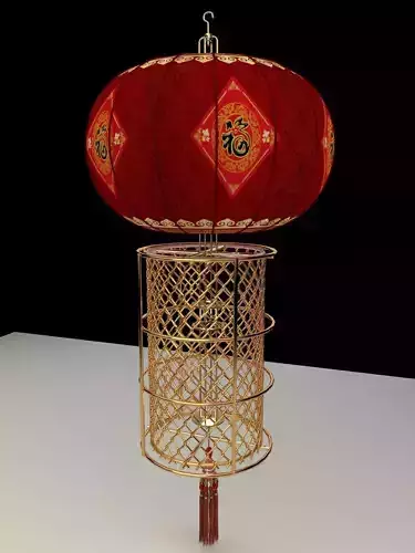 Chinese red lantern  3D model