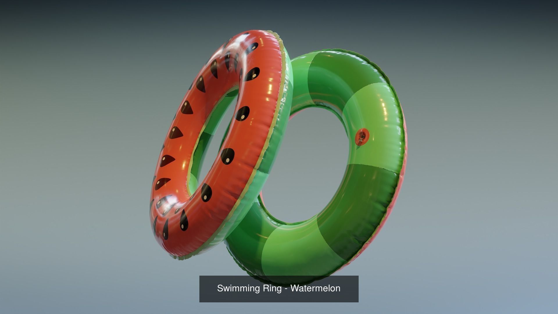 Swimming Rings and Beach Ball 3D Model Collection_10