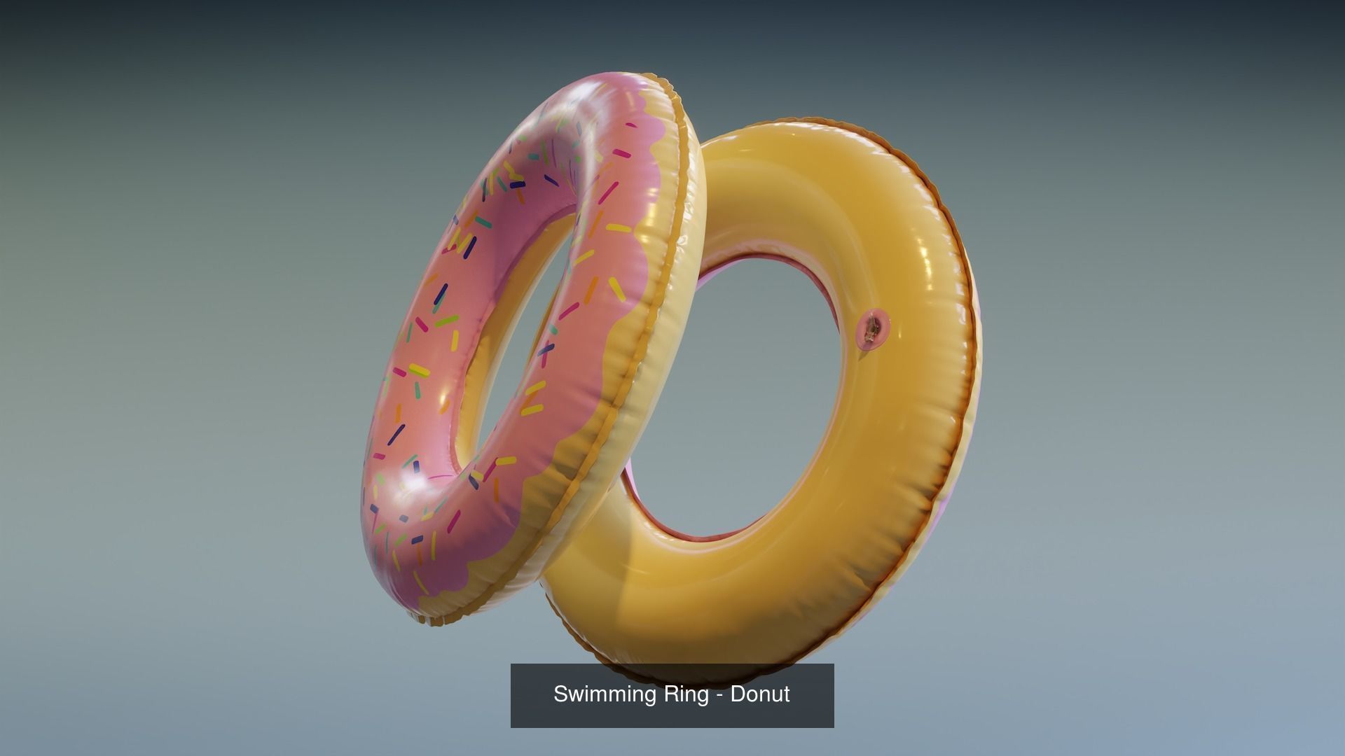 Swimming Rings and Beach Ball 3D Model Collection_12