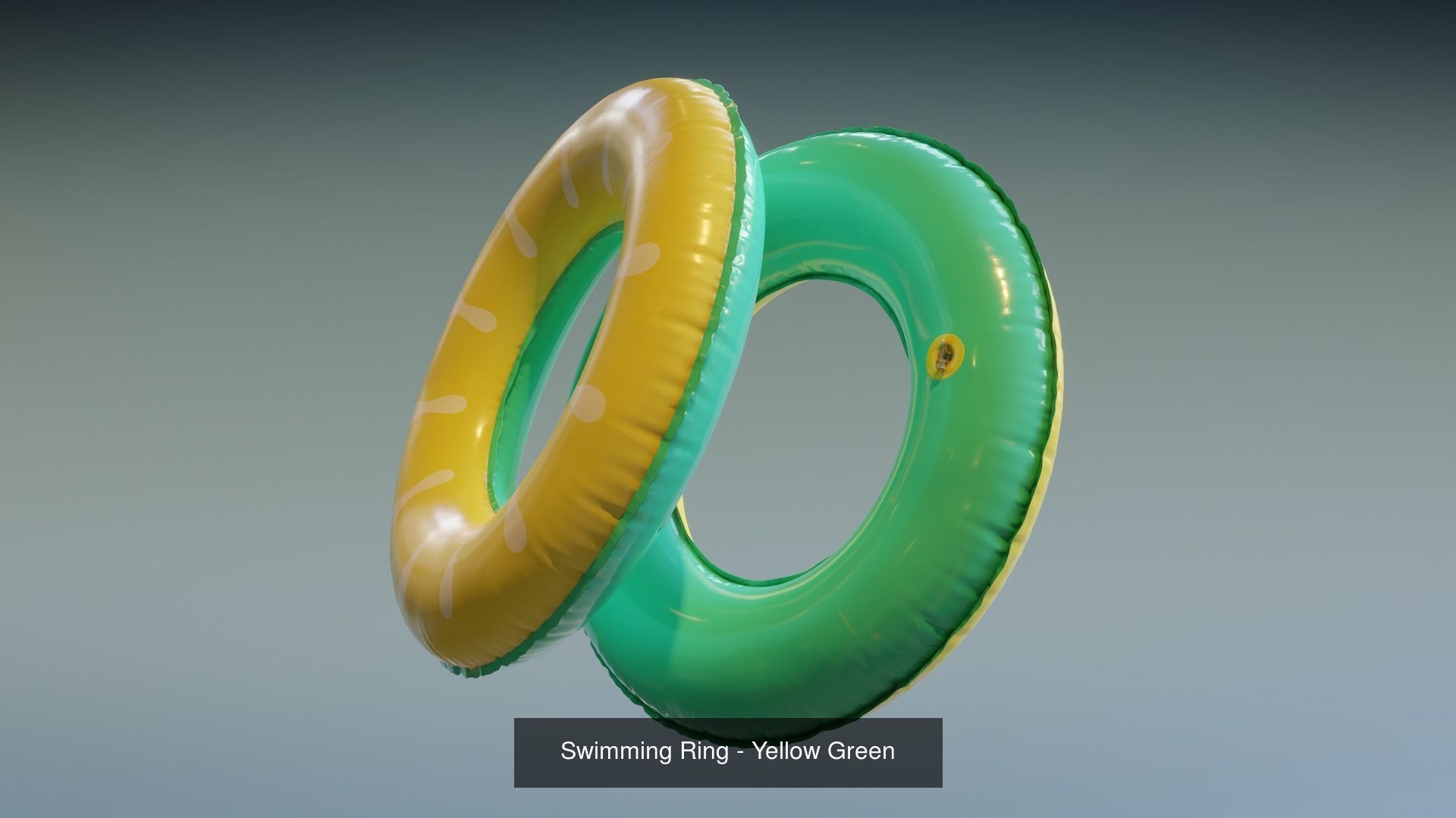Swimming Rings and Beach Ball 3D Model Collection_11