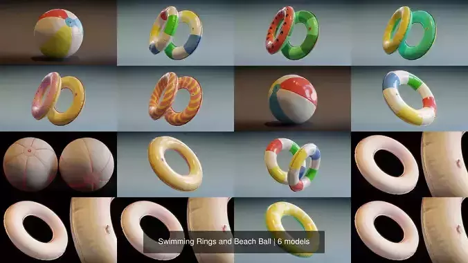 Swimming Rings and Beach Ball