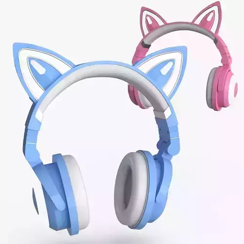 Cat Ear Headphones 2 colors and poses