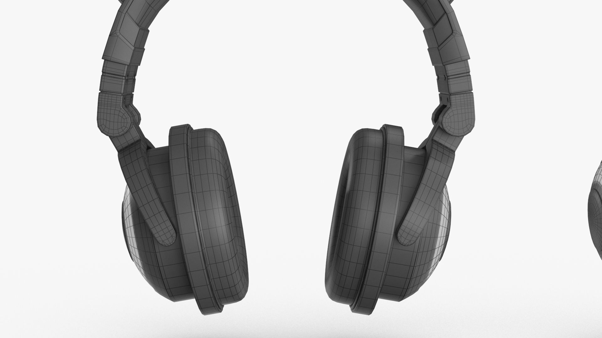 Cat Ear Headphones 2 colors and poses Low-poly 3D model_20