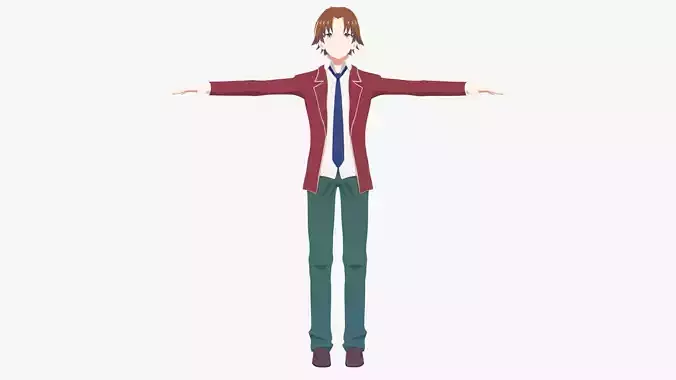 Kiyotaka Ayanokoji -  Classroom of the Elite Low-poly 3D model