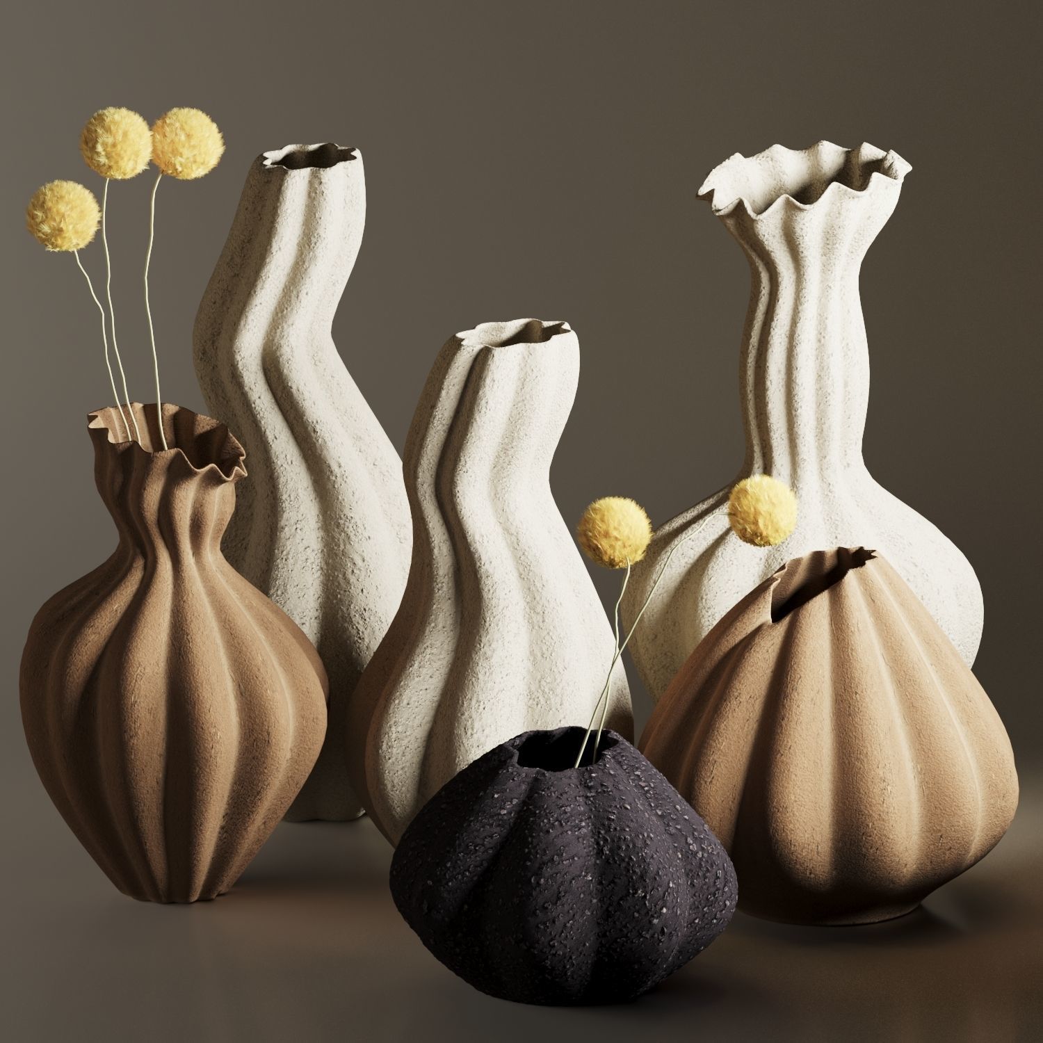 Vase Set 05-Malene Knudsen Ceramics 3D model_6