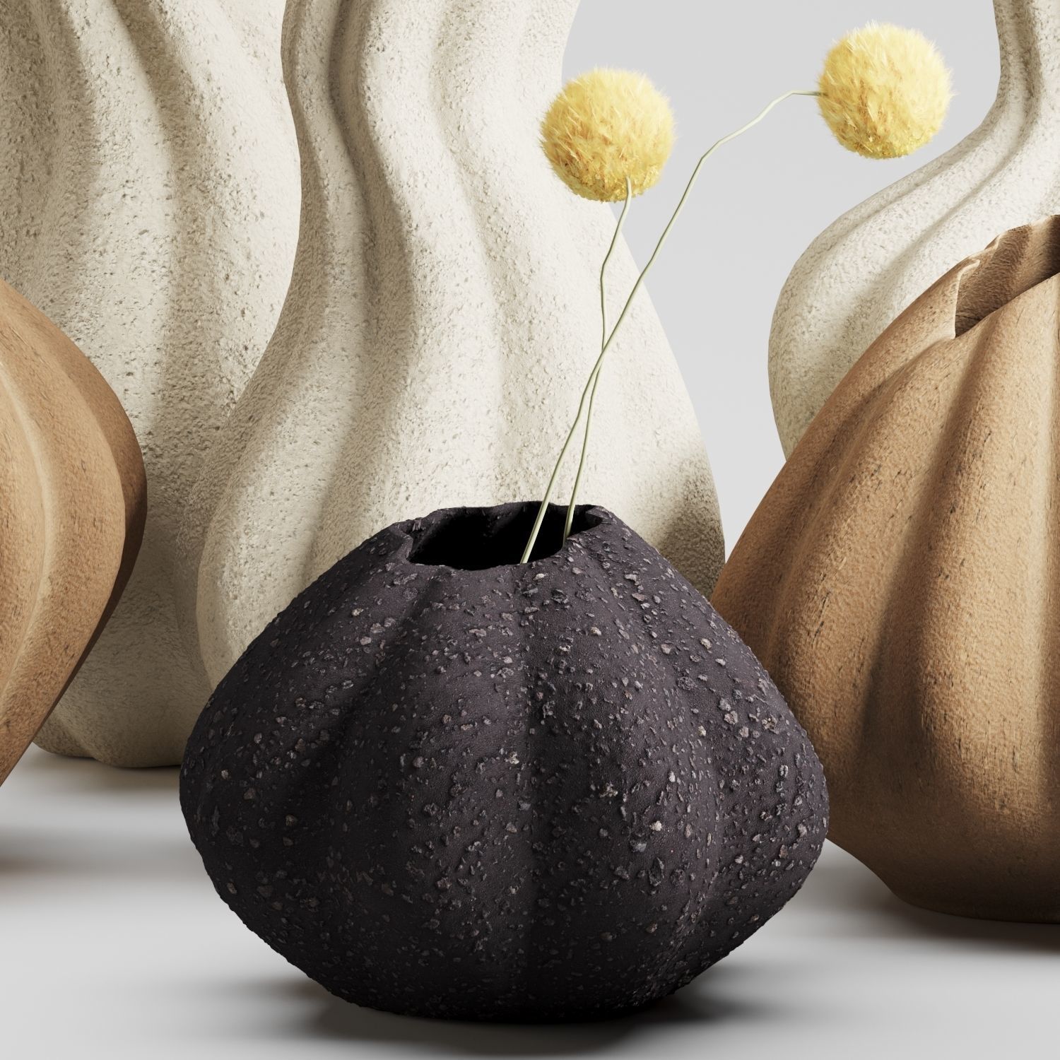 Vase Set 05-Malene Knudsen Ceramics 3D model_2