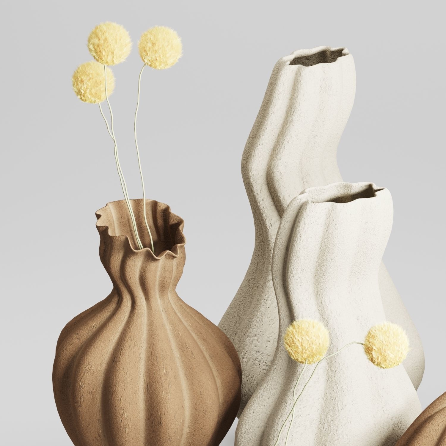 Vase Set 05-Malene Knudsen Ceramics 3D model_1